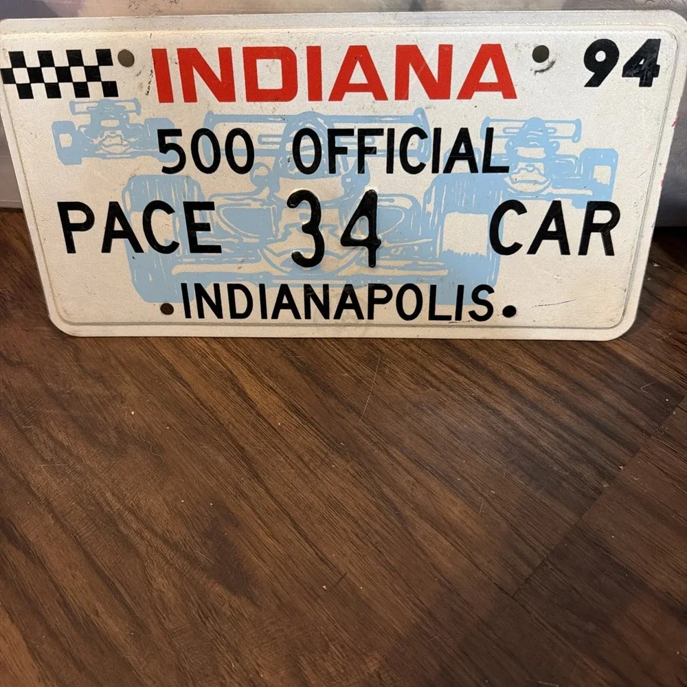1994 INDIANAPOLIS INDY 500 OFFICIAL PACE CAR INDIANA LICENSE PLATE IMS SPEEDWAY